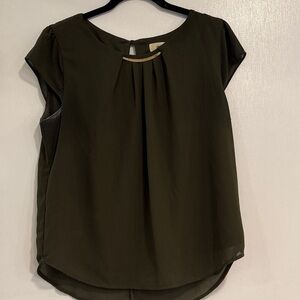 Meraki Olive Green Women's Blouse
